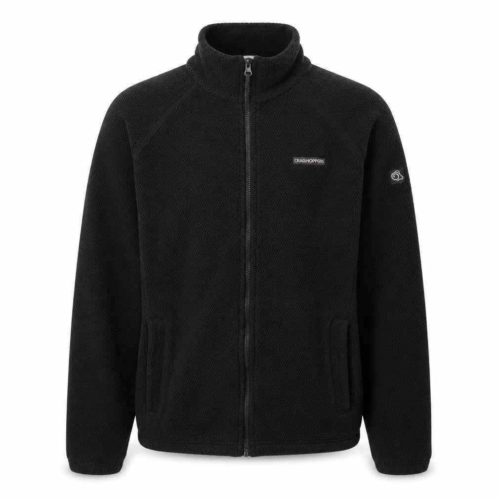 Craghoppers Men's Black Fleece Full Zip Outdoor Jacket Size S