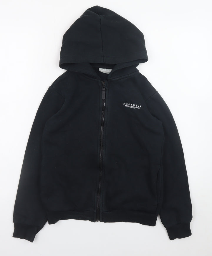 McKenzie Boys Black Full Zip Hoodie 12-13 Years Fleece Sweatshirt