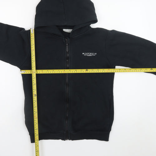 McKenzie Boys Black Full Zip Hoodie 12-13 Years Fleece Sweatshirt