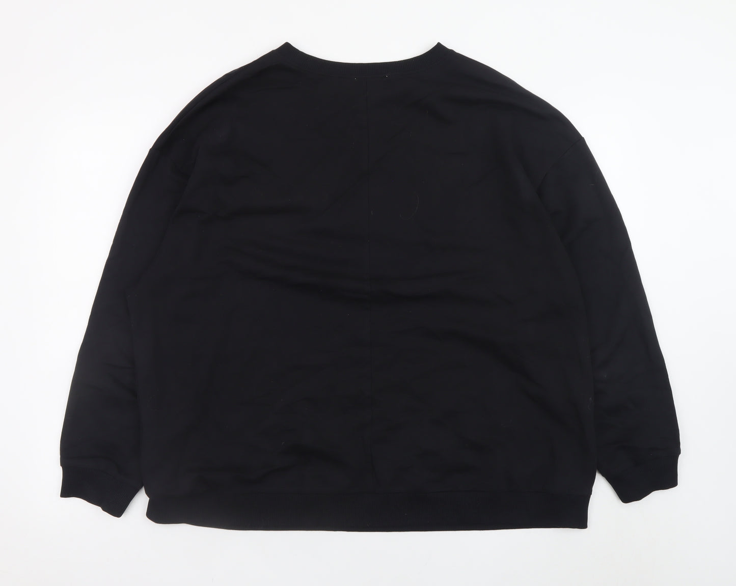 Zara Trafaluc Women Black Star Embellished Sweatshirt Size 8
