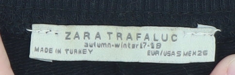Zara Trafaluc Women Black Star Embellished Sweatshirt Size 8