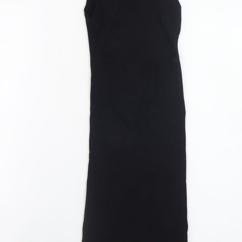 MNG Women’s Black Sleeveless Bodycon Midi Dress XS