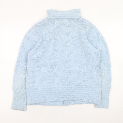 Elizabeth Scott Women’s Blue Cable-Knit Full Zip Jumper S