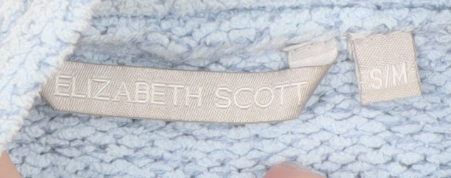 Elizabeth Scott Women’s Blue Cable-Knit Full Zip Jumper S