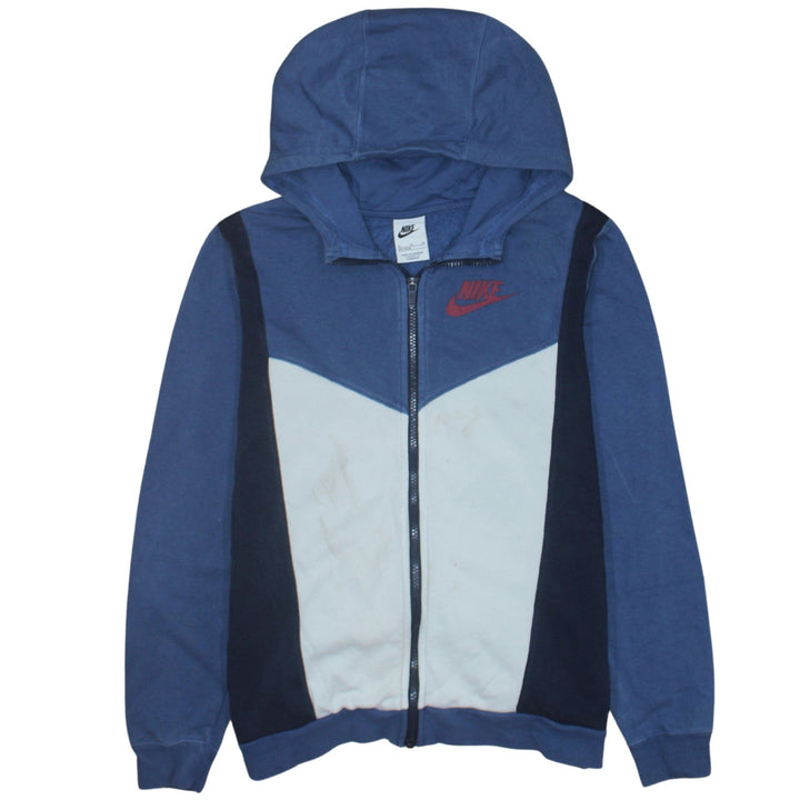 Nike Boys Blue XL Full Zip Colourblock Hoodie Sweatshirt