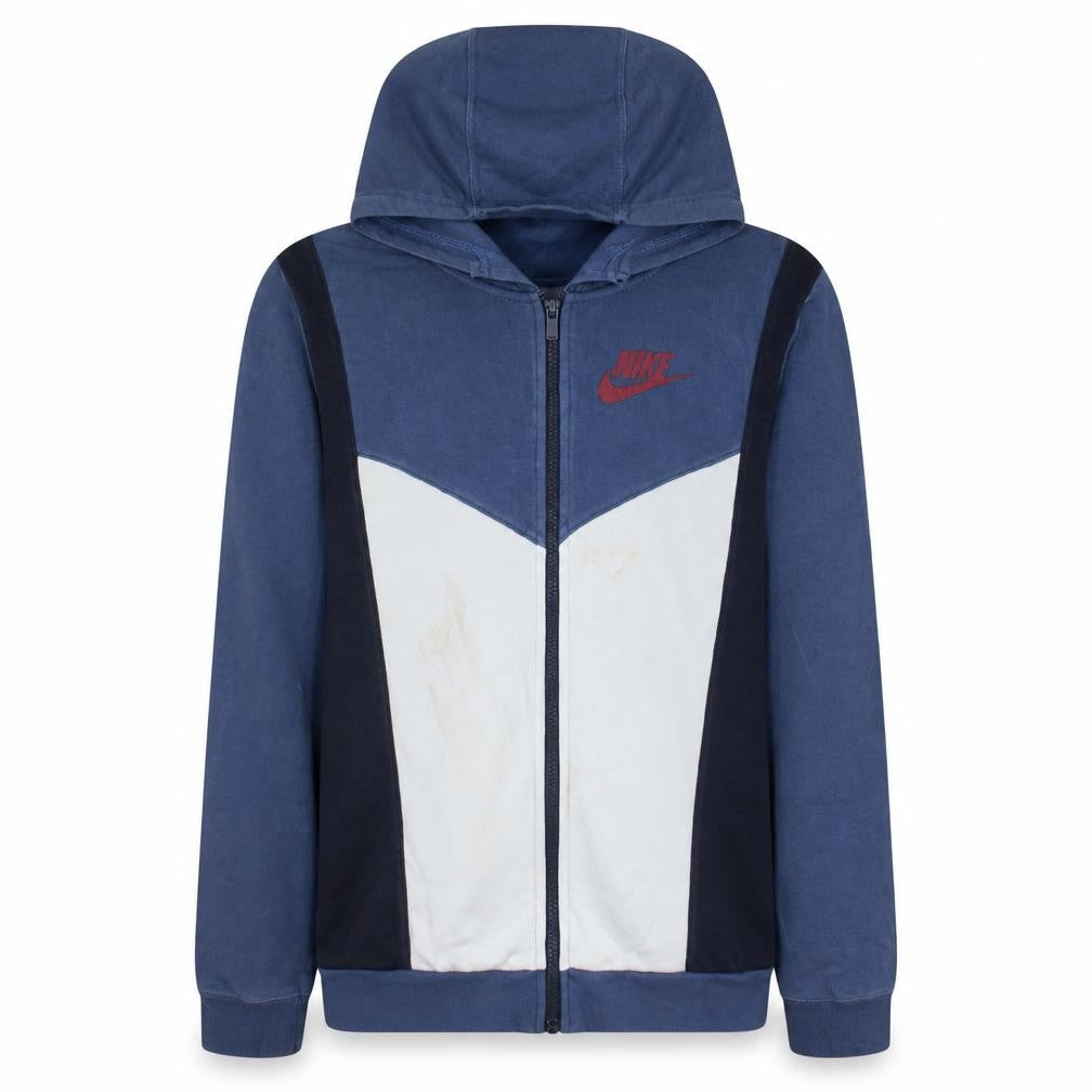 Nike Boys Blue XL Full Zip Colourblock Hoodie Sweatshirt