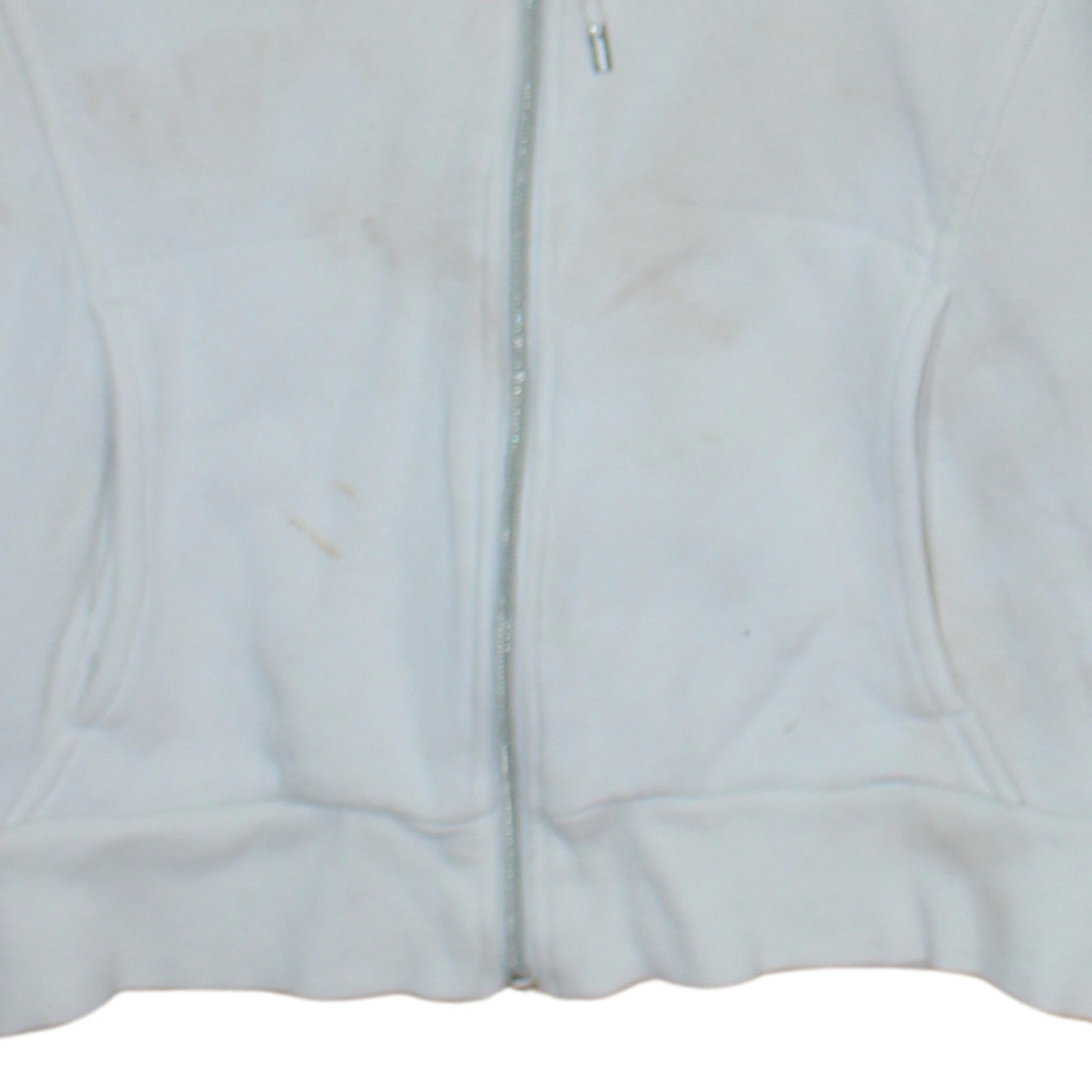 Adidas Women White Full Zip Hoodie Size 16 Logo Sportswear