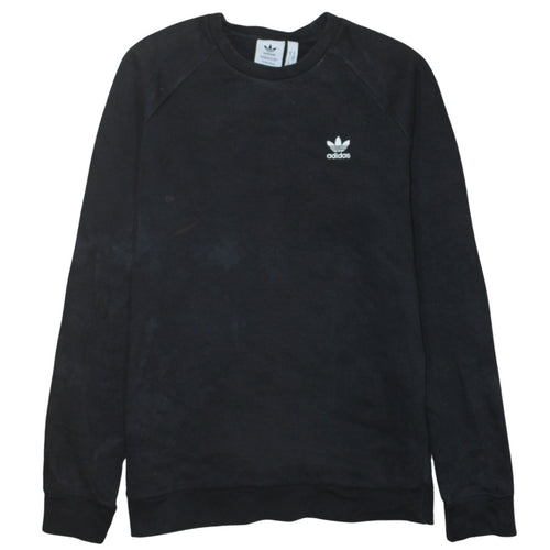Adidas Mens Black Crew Neck Pullover Sweatshirt Size M