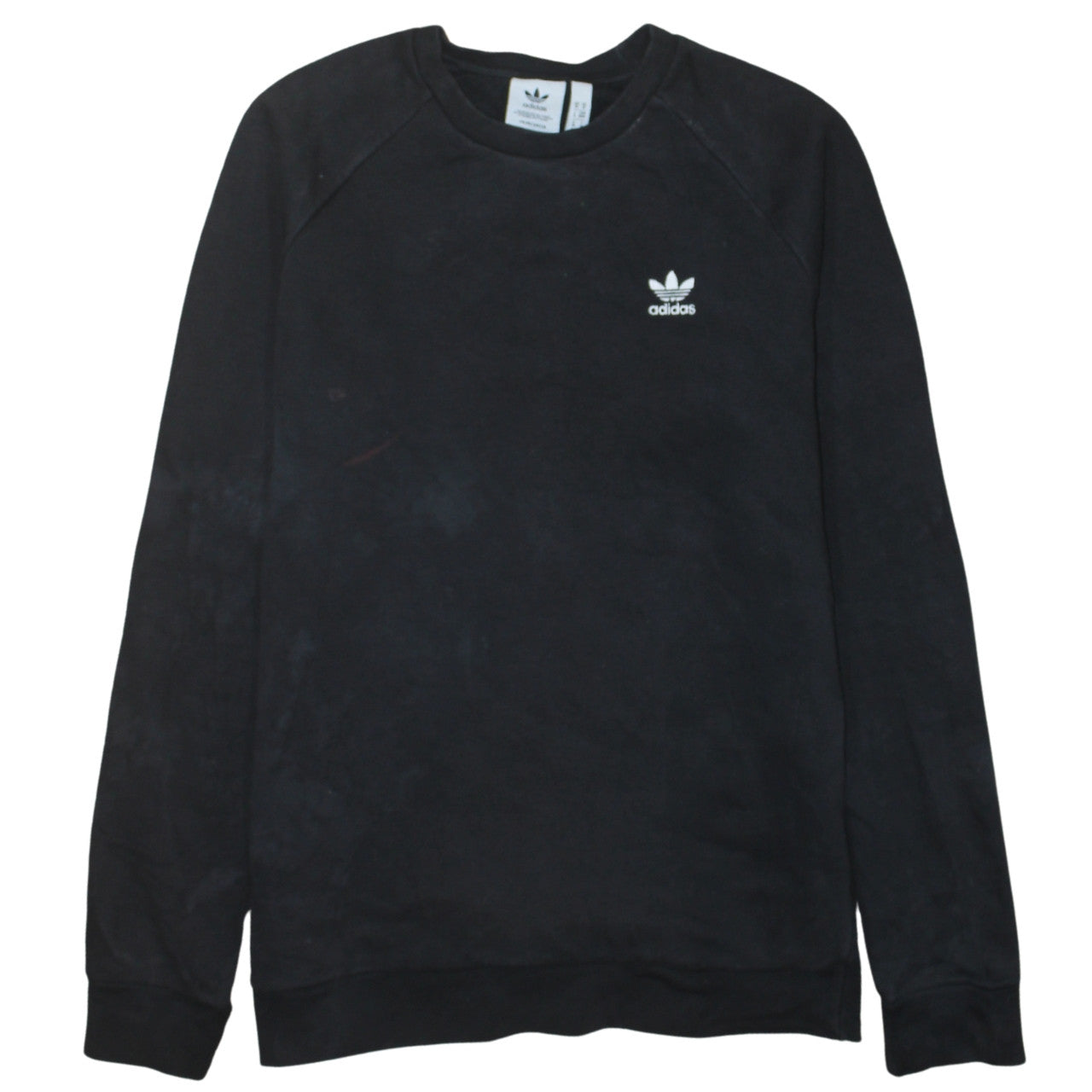 Adidas Mens Black Crew Neck Pullover Sweatshirt Size M