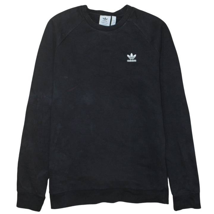 Adidas Mens Black Crew Neck Pullover Sweatshirt Size M