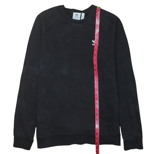Adidas Mens Black Crew Neck Pullover Sweatshirt Size M