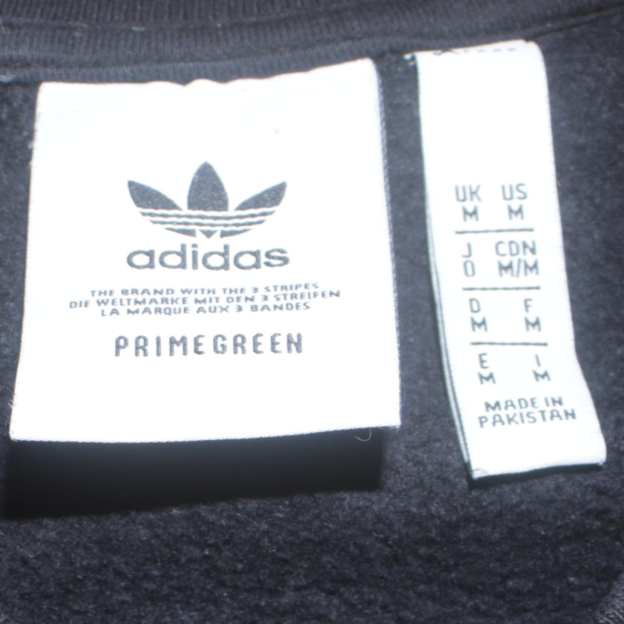 Adidas Mens Black Crew Neck Pullover Sweatshirt Size M