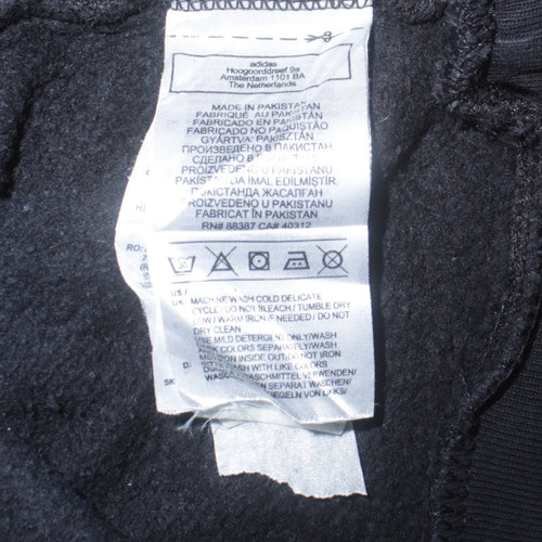 Adidas Mens Black Crew Neck Pullover Sweatshirt Size M