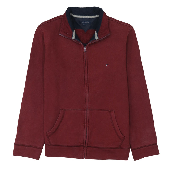 Tommy Hilfiger Men's Red Full Zip Cotton Sweatshirt L