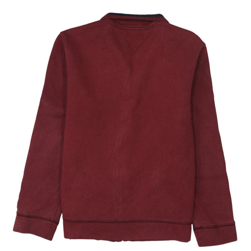 Tommy Hilfiger Men's Red Full Zip Cotton Sweatshirt L