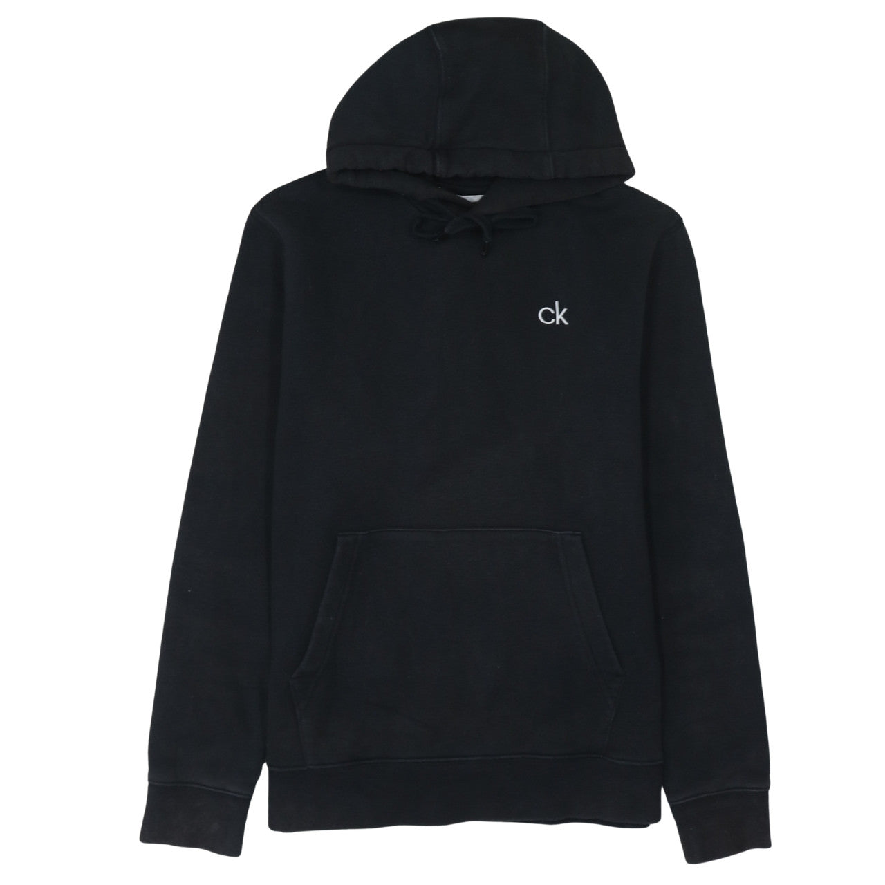 Calvin Klein Men’s Black Pullover Hoodie L Logo Fleece Sweatshirt