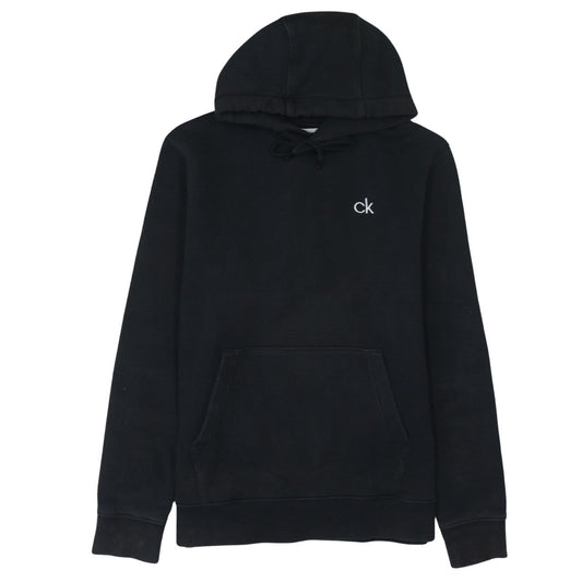 Calvin Klein Men’s Black Pullover Hoodie L Logo Fleece Sweatshirt