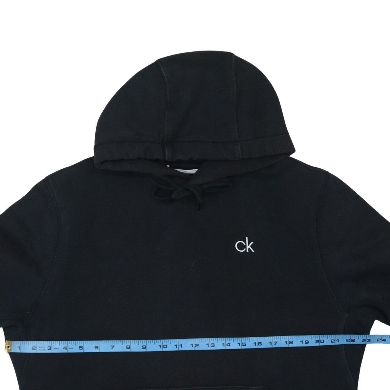 Calvin Klein Men’s Black Pullover Hoodie L Logo Fleece Sweatshirt