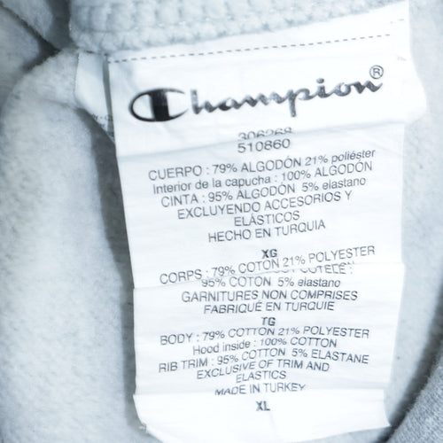 Champion Boys Grey Pullover Hoodie XL 13-14 Years Logo Fleece Sweatshirt
