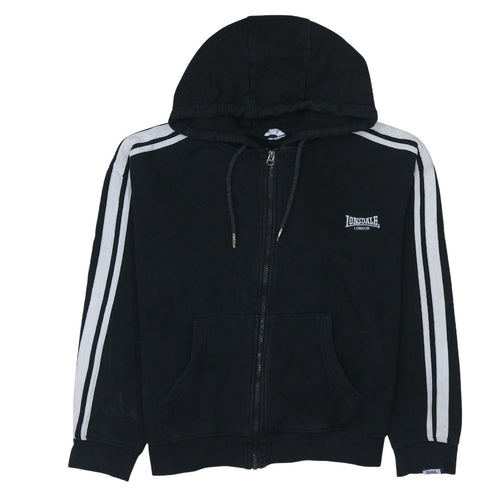 Lonsdale London Womens Black Full Zip Hoodie Size 10