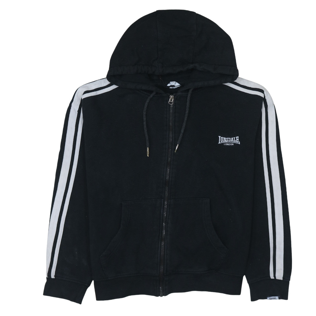 Lonsdale London Womens Black Full Zip Hoodie Size 10