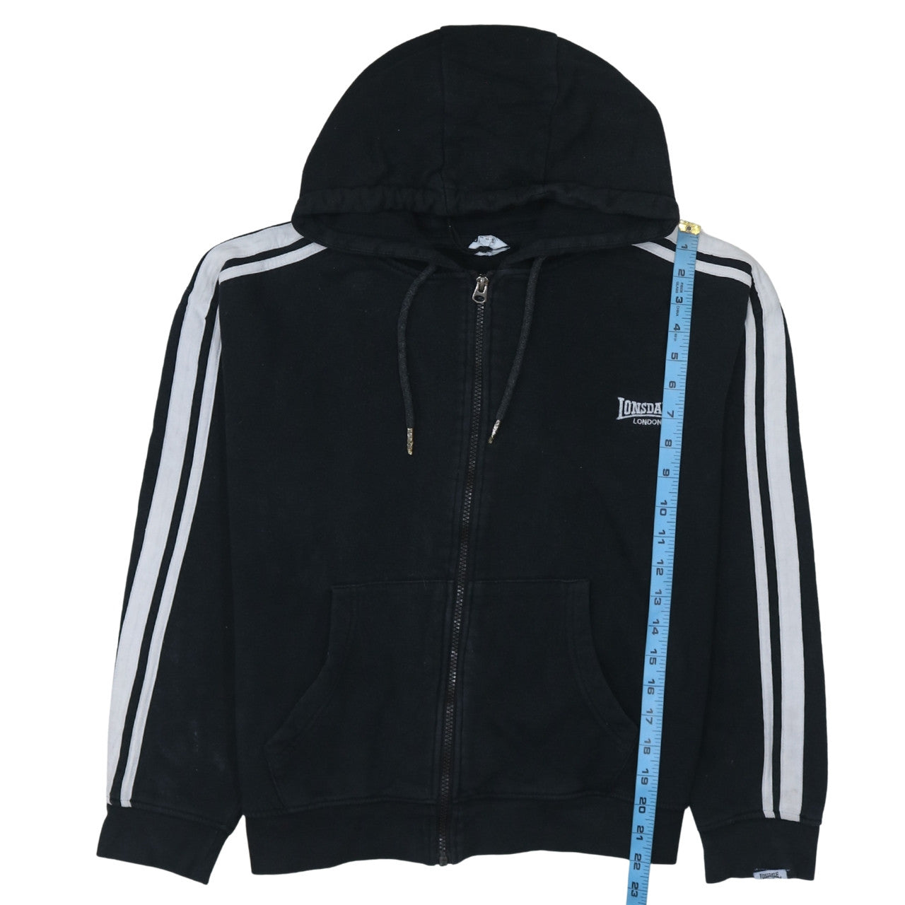 Lonsdale London Womens Black Full Zip Hoodie Size 10