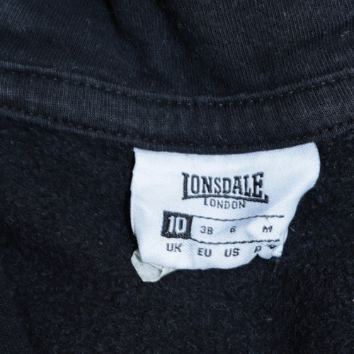 Lonsdale London Womens Black Full Zip Hoodie Size 10