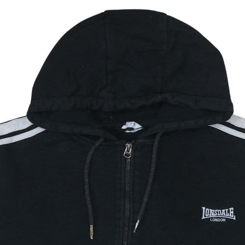 Lonsdale London Womens Black Full Zip Hoodie Size 10