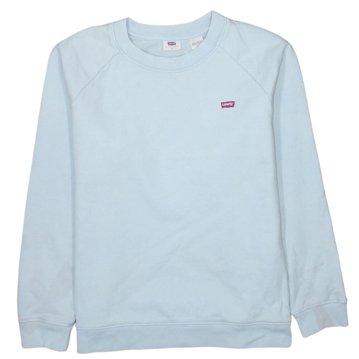 Levi's Men's Blue Cotton Crew Neck Pullover Jumper Size S