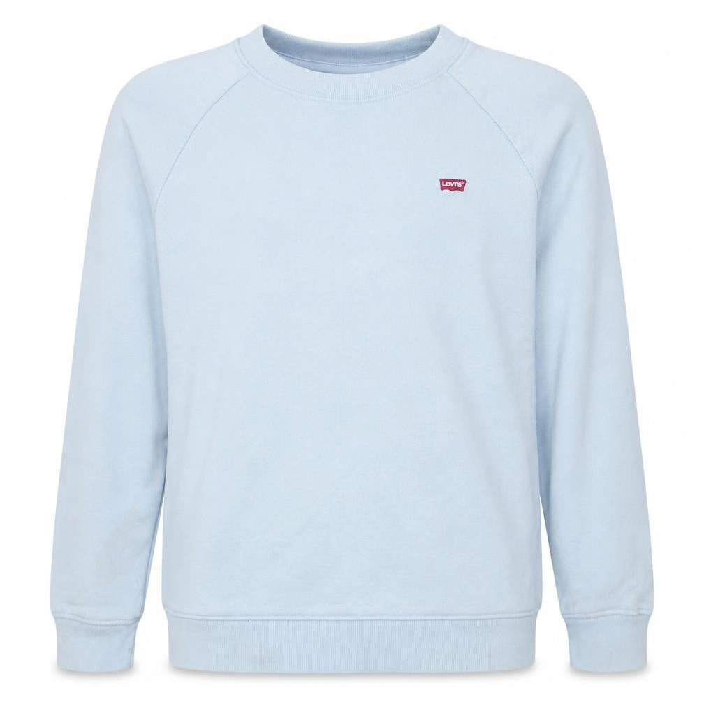Front view of Levi's Men's Blue Cotton Crew Neck jumper, size S