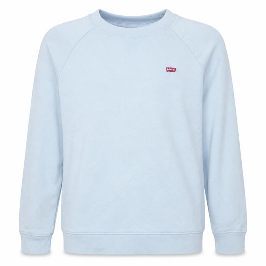 Front view of Levi's Men's Blue Cotton Crew Neck jumper, size S