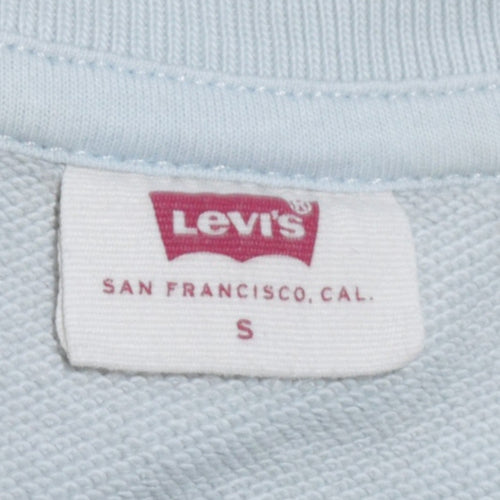 Levi's Men's Blue Cotton Crew Neck Pullover Jumper Size S
