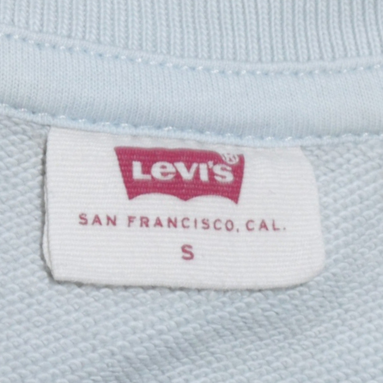 Levi's Men's Blue Cotton Crew Neck Pullover Jumper Size S