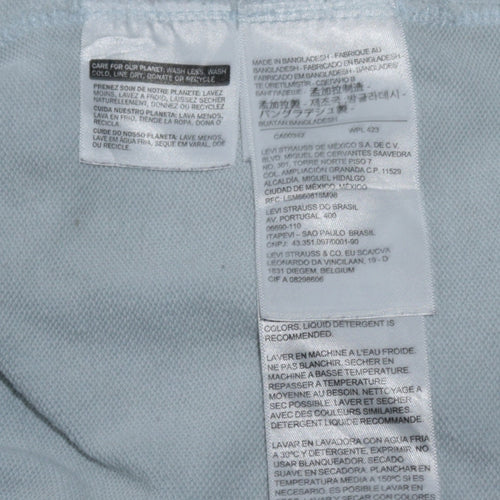 Levi's Men's Blue Cotton Crew Neck Pullover Jumper Size S