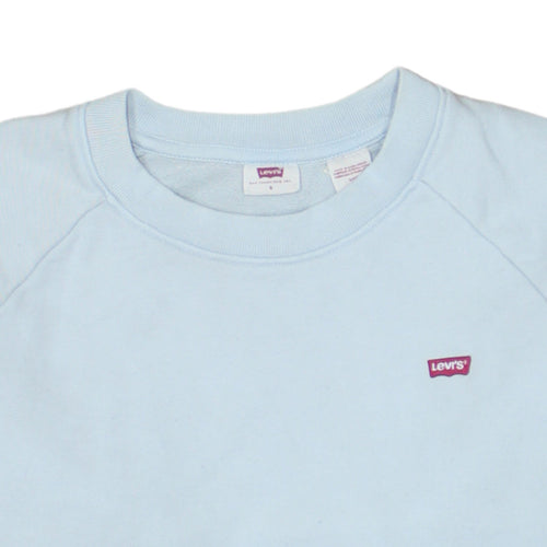 Levi's Men's Blue Cotton Crew Neck Pullover Jumper Size S