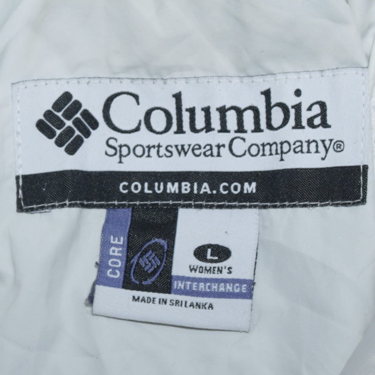 Columbia Women's Blue Ski Jacket L Hooded Waterproof Winter Coat