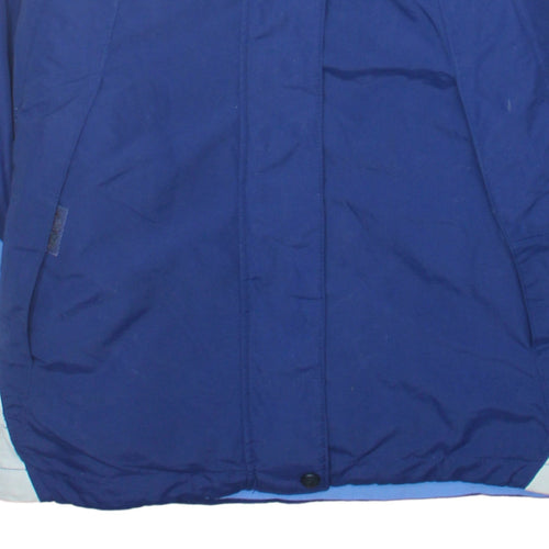 Columbia Women's Blue Ski Jacket L Hooded Waterproof Winter Coat