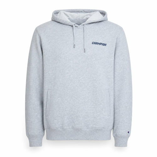 Champion Men's Grey Pullover Hoodie L Fleece Sportswear