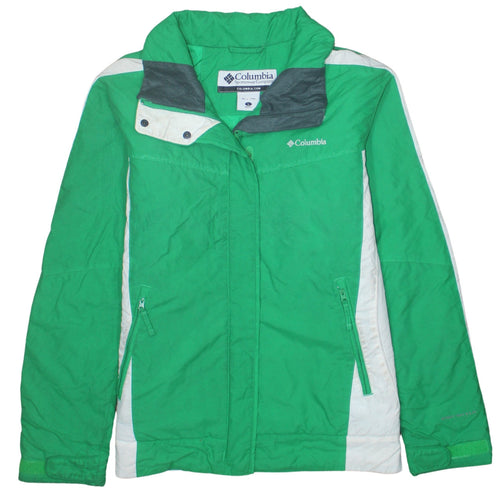 Columbia Women's Green Ski Jacket L Regular Nylon Winter Coat