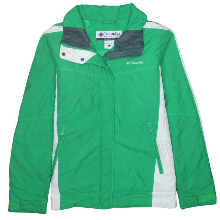 Columbia Women's Green Ski Jacket L Regular Nylon Winter Coat