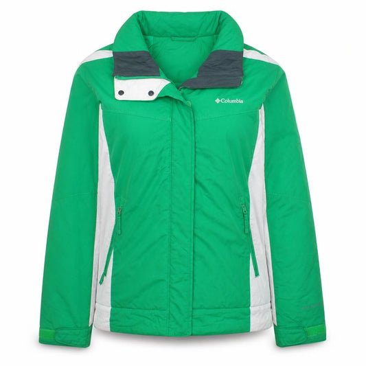 Columbia Women's Green Ski Jacket L Regular Nylon Winter Coat