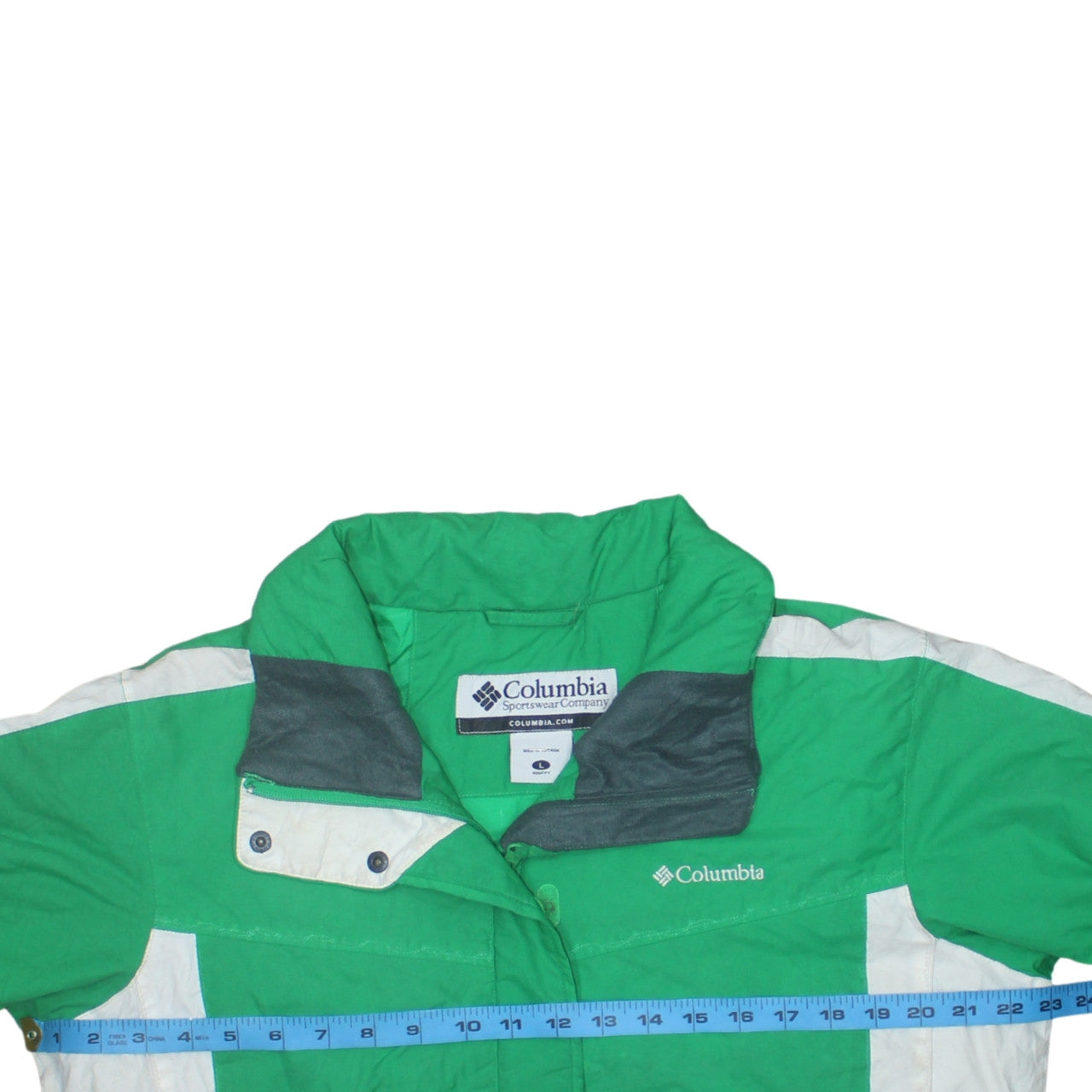 Columbia Women's Green Ski Jacket L Regular Nylon Winter Coat