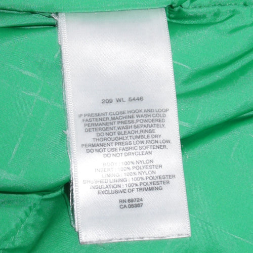 Columbia Women's Green Ski Jacket L Regular Nylon Winter Coat