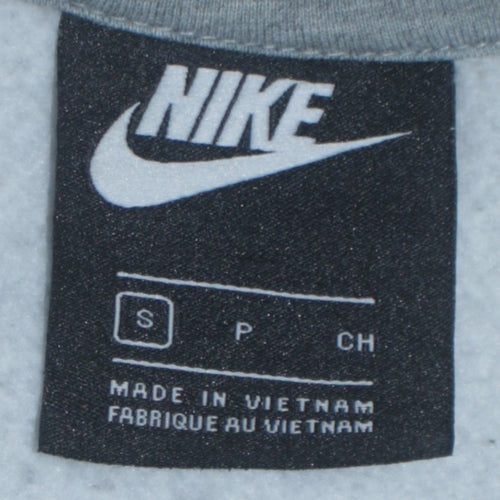 Nike Men's Grey Small Crew Neck Pullover Fleece Sweatshirt