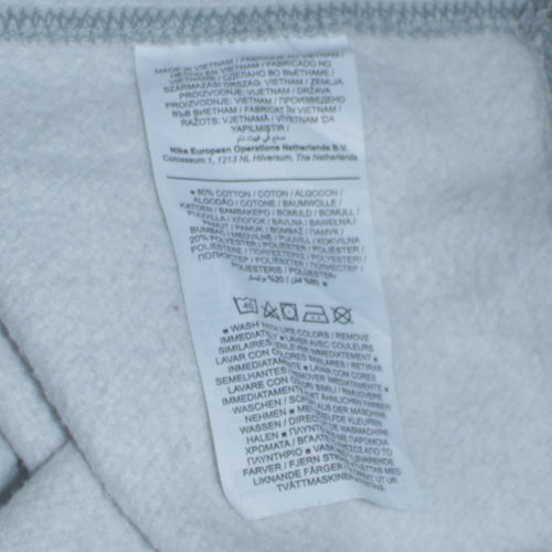Nike Men's Grey Small Crew Neck Pullover Fleece Sweatshirt