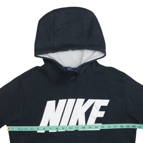 Nike Men's Black Pullover Hoodie Small Graphic Logo Fleece
