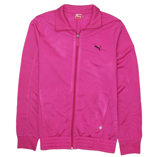 Puma Women's Pink Track Jacket Size 12 Full Zip Lightweight Sportswear