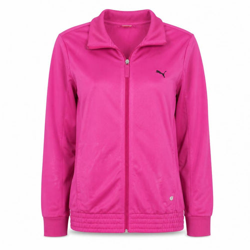 Puma Women's Pink Track Jacket Size 12 Full Zip Lightweight Sportswear