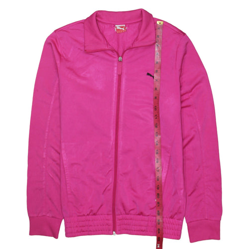 Puma Women's Pink Track Jacket Size 12 Full Zip Lightweight Sportswear