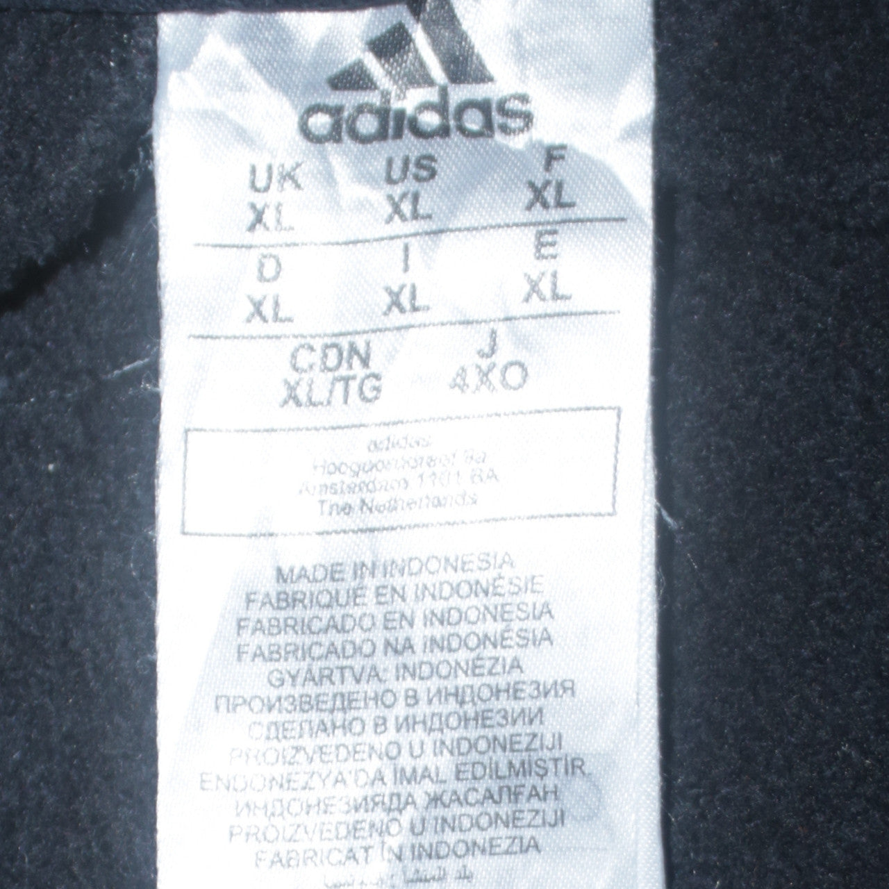 Adidas Men Black XL Jogger Sweatpants Cotton Fleece Trousers